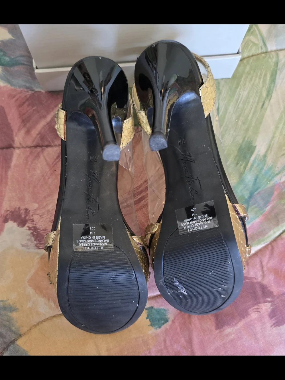 Marc Fisher Gold Platform Wedges